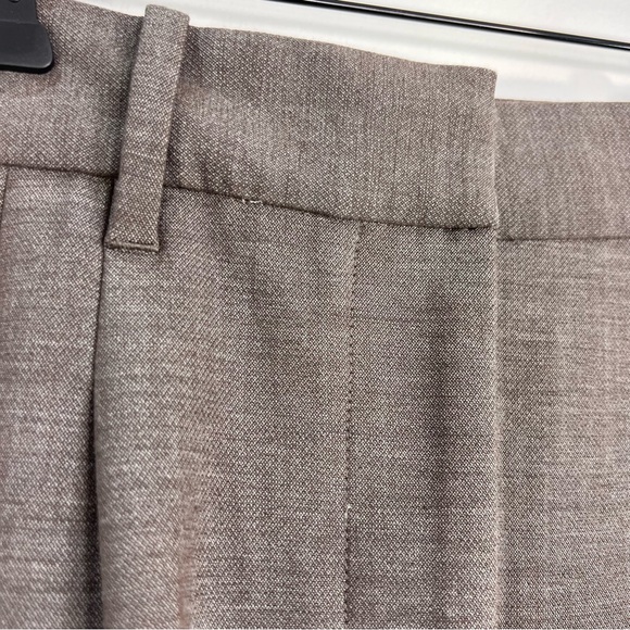 Aritzia Wilfred Effortless Pant brown pleated wide leg old money trousers 2 - Picture 11 of 16